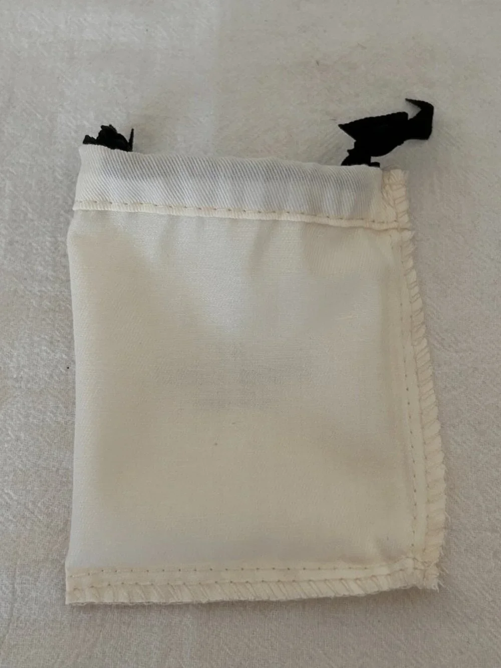 Small Kate Spade Jewelry Drawstring Pouch White and Black